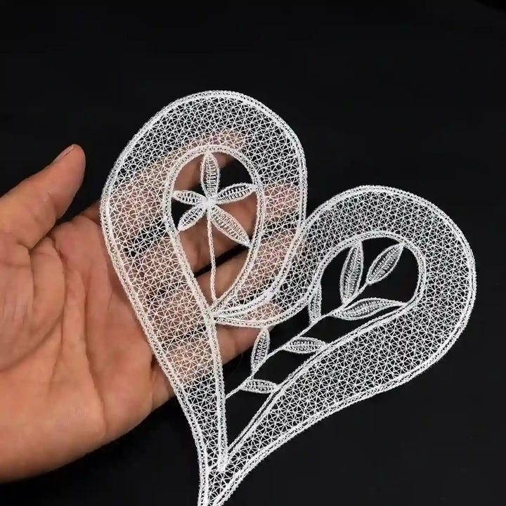 Lace Heart with Floral Inlay | Set Of 2
