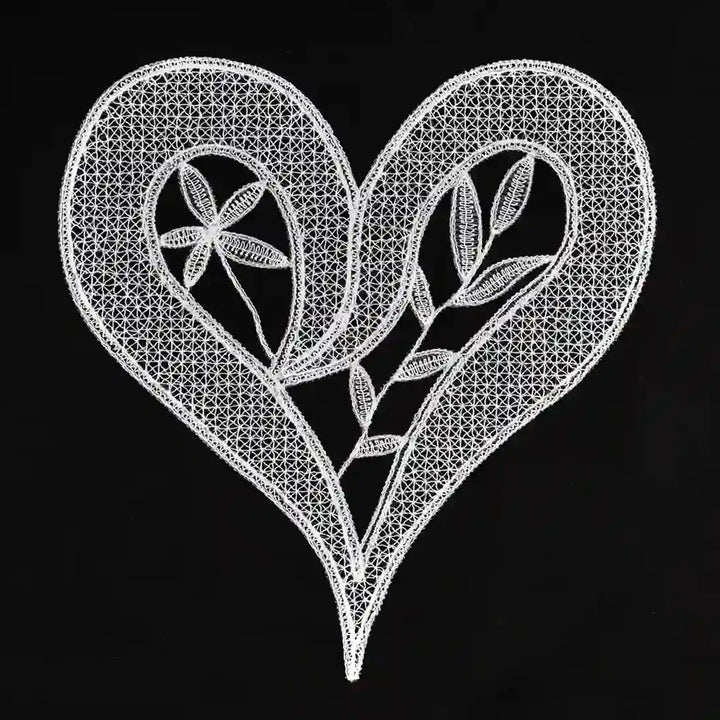 Lace Heart with Floral Inlay | Set Of 2