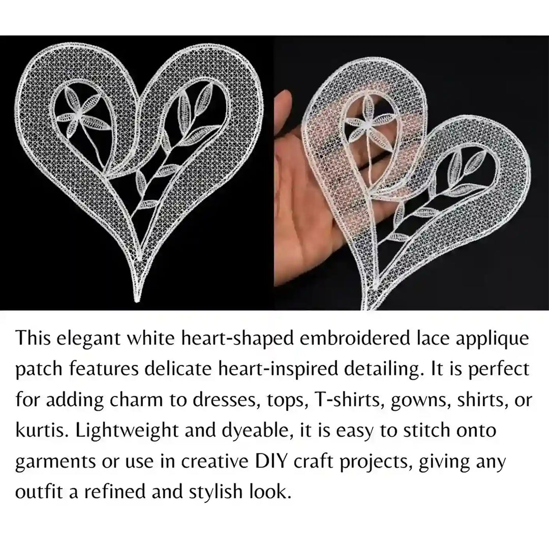 Lace Heart with Floral Inlay | Set Of 2