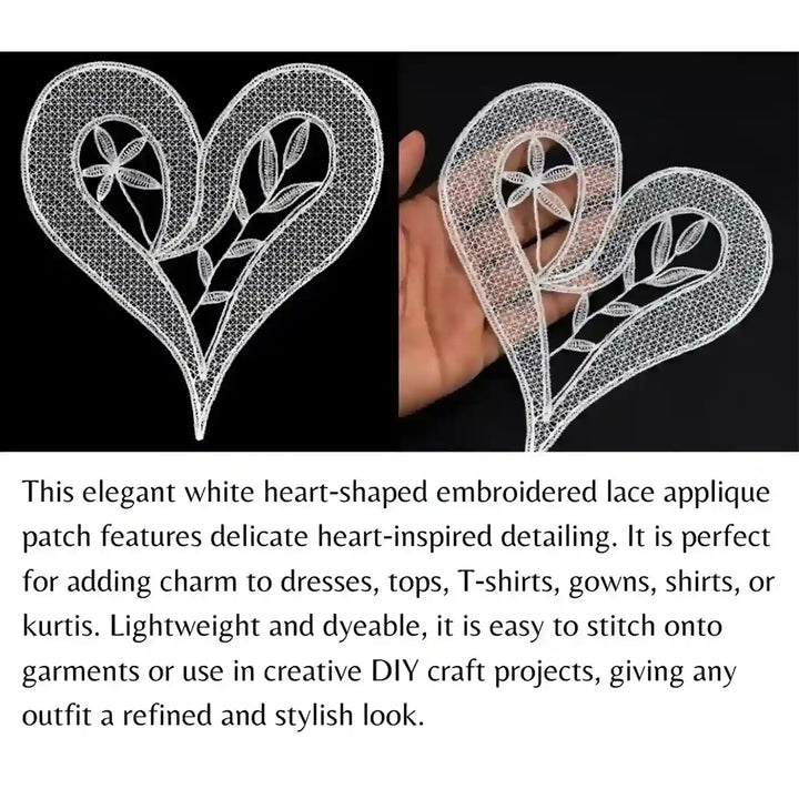 Lace Heart with Floral Inlay | Set Of 2