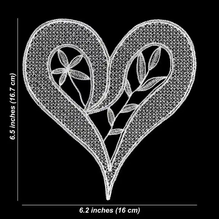 Lace Heart with Floral Inlay | Set Of 2