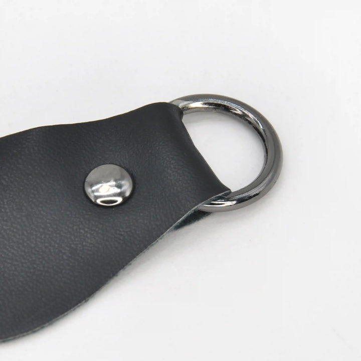 Black PU Snap Belt Buckle With Black Nickle