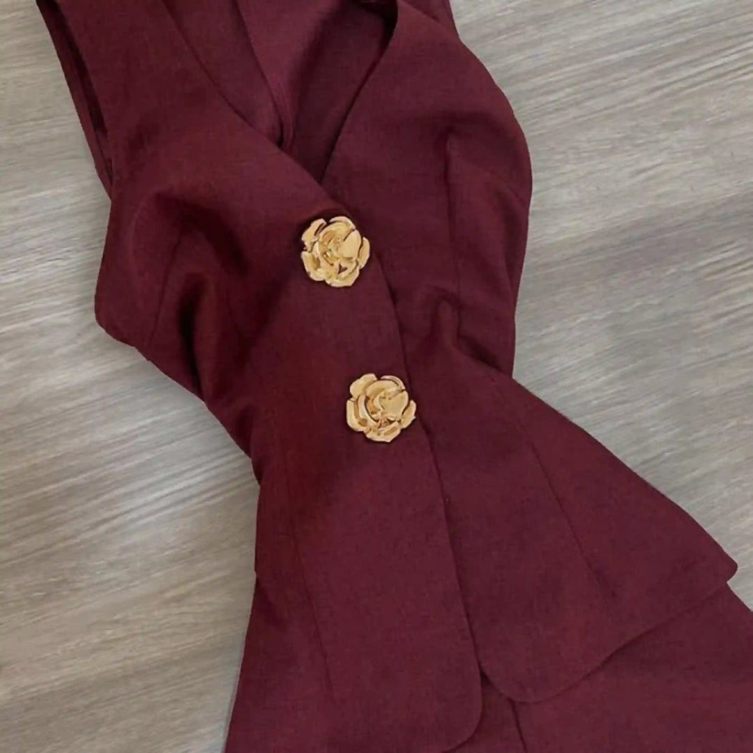Rose Style Metal Buttons