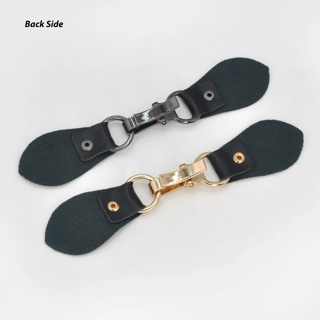 Black PU Snap Belt Buckle With Black Nickle