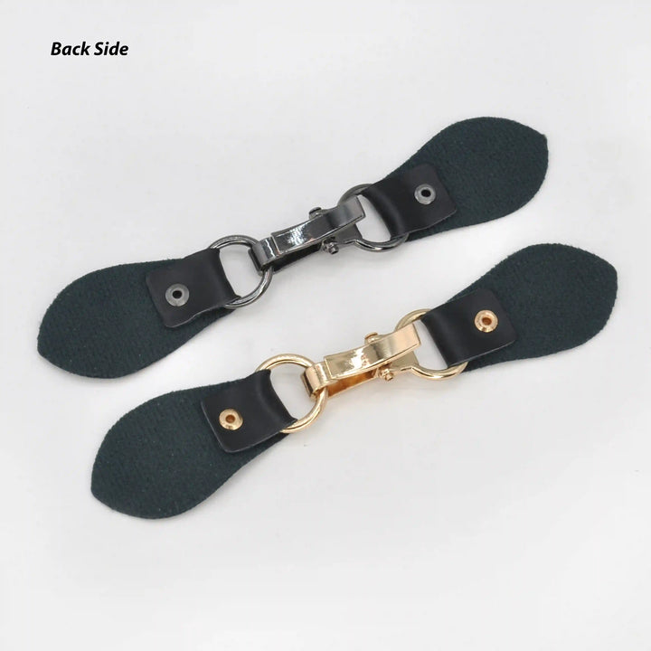 Black PU Snap Belt Buckle With Black Nickle