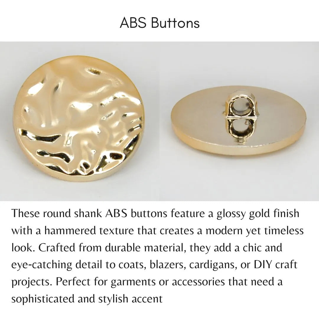 Hammered Gold Metal Buttons