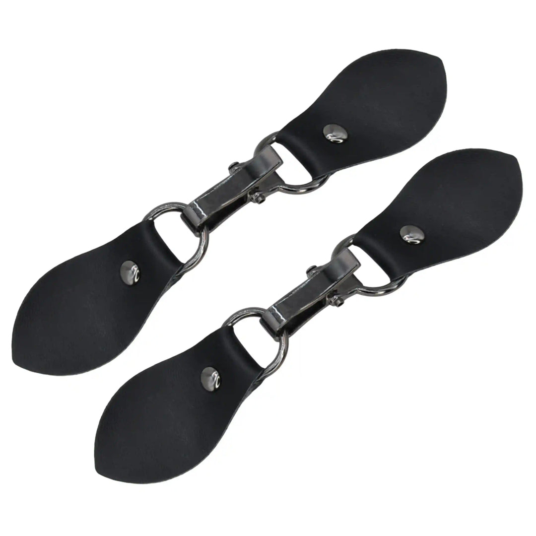 Black PU Snap Belt Buckle With Black Nickle
