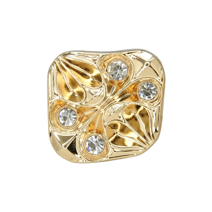 Abstract Swirl Crystal Metal Button | 18mm (28L) & 23mm (36L)