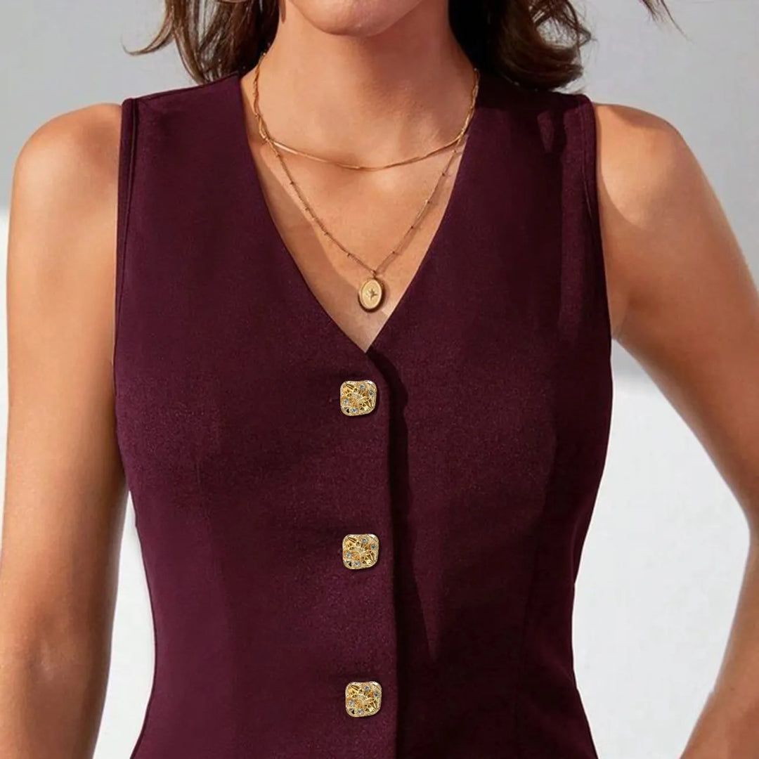 Abstract Swirl Crystal Metal Button | 18mm (28L) & 23mm (36L)