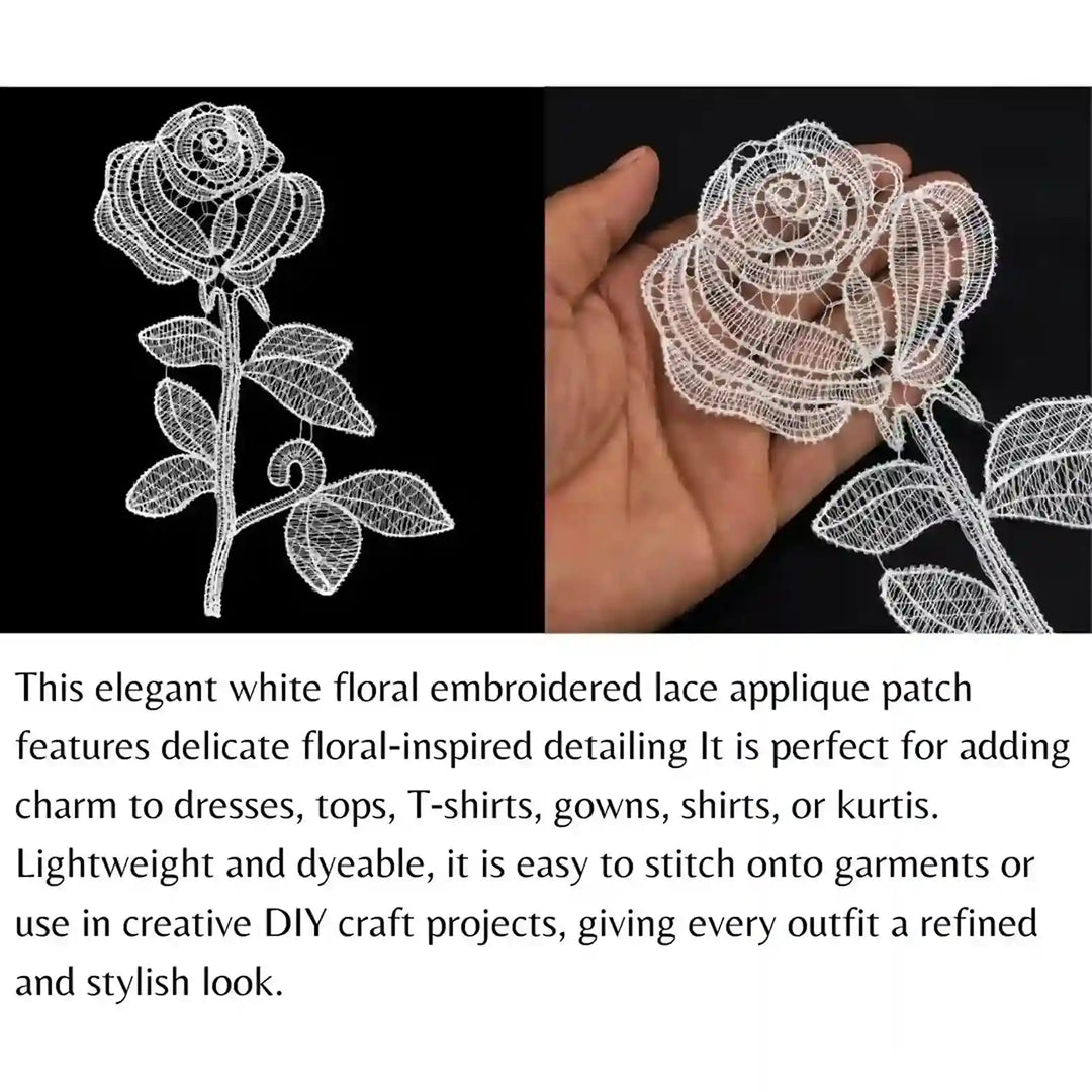 Rose Style Sew Patch | Set Of 2
