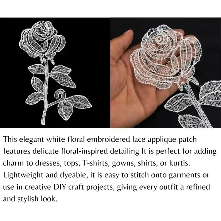 Rose Style Sew Patch | Set Of 2