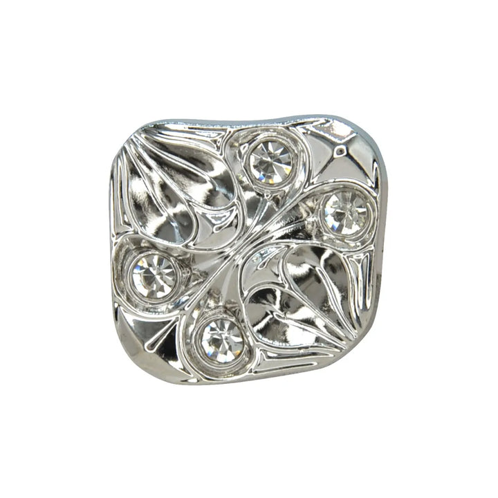 Abstract Swirl Crystal Metal Button | 18mm (28L) & 23mm (36L)