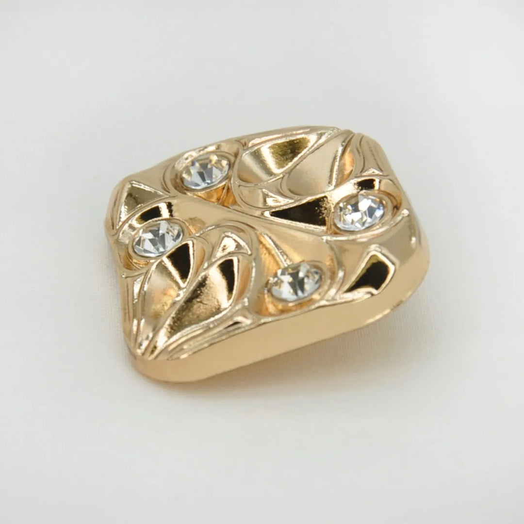 Abstract Swirl Crystal Metal Button | 18mm (28L) & 23mm (36L)