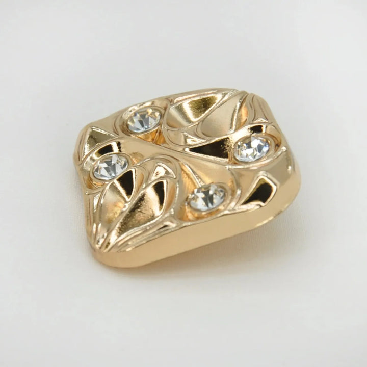 Abstract Swirl Crystal Metal Button | 18mm (28L) & 23mm (36L)