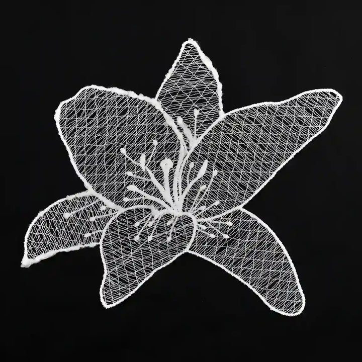 Lace Lily Appliqué | Set Of 2