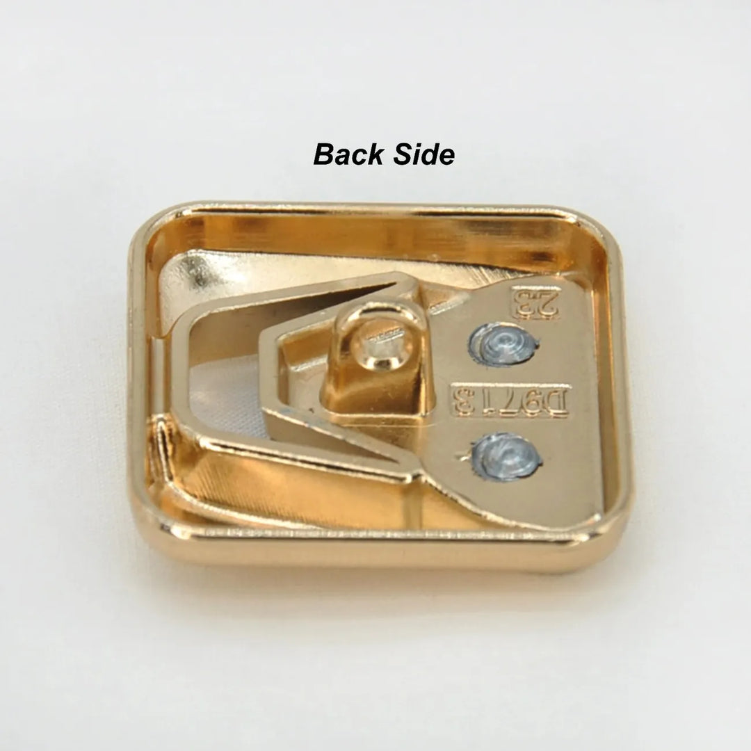 Crystal Apex Square Metal Button | 18mm (28L) & 23mm (36L)