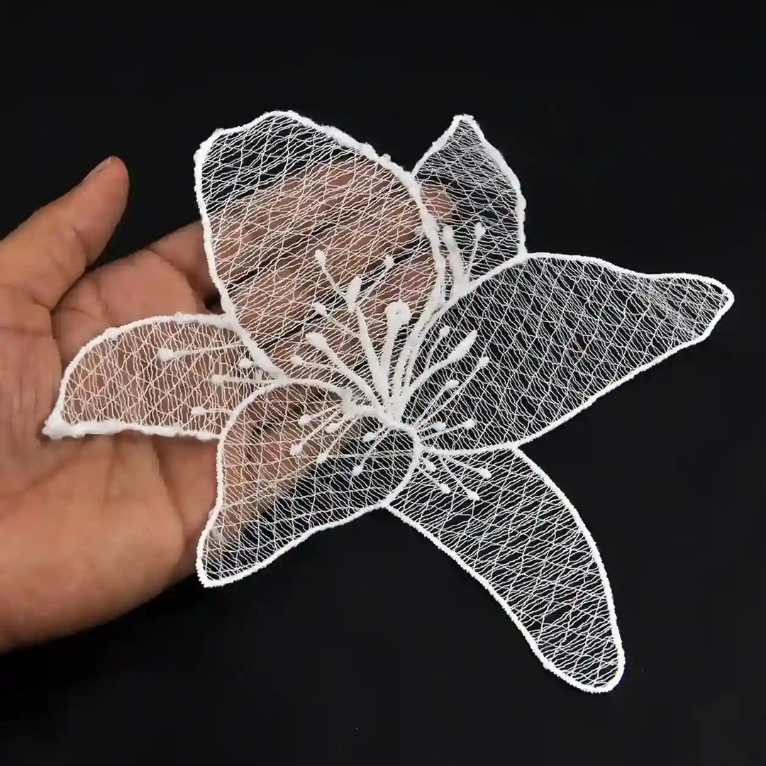 Lace Lily Appliqué | Set Of 2