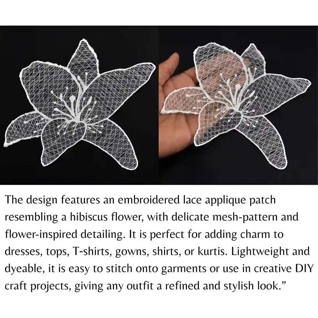 Lace Lily Appliqué | Set Of 2