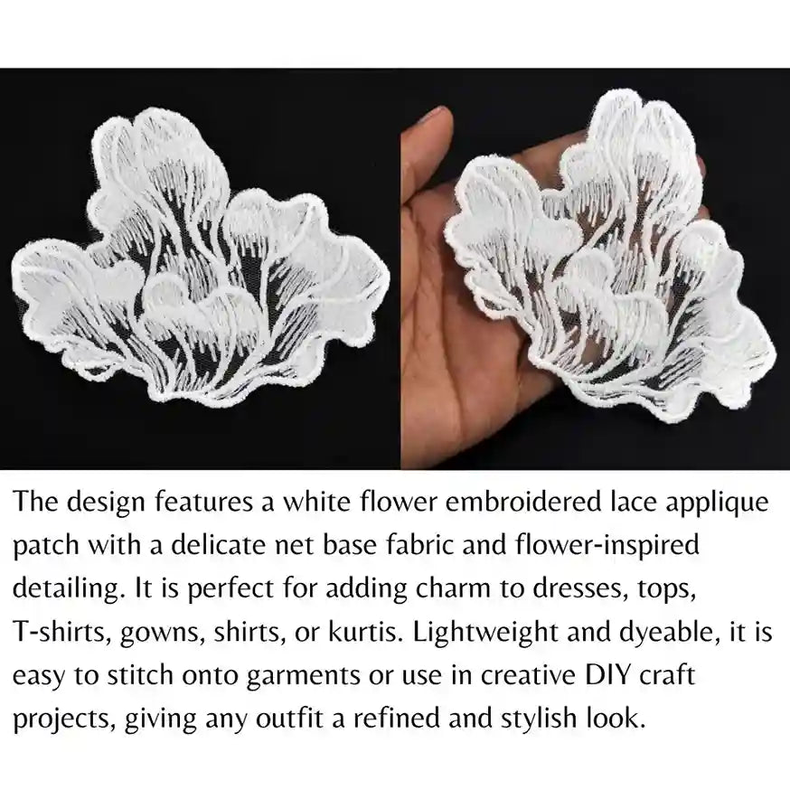 Organic Lace Leaf Sew Patch