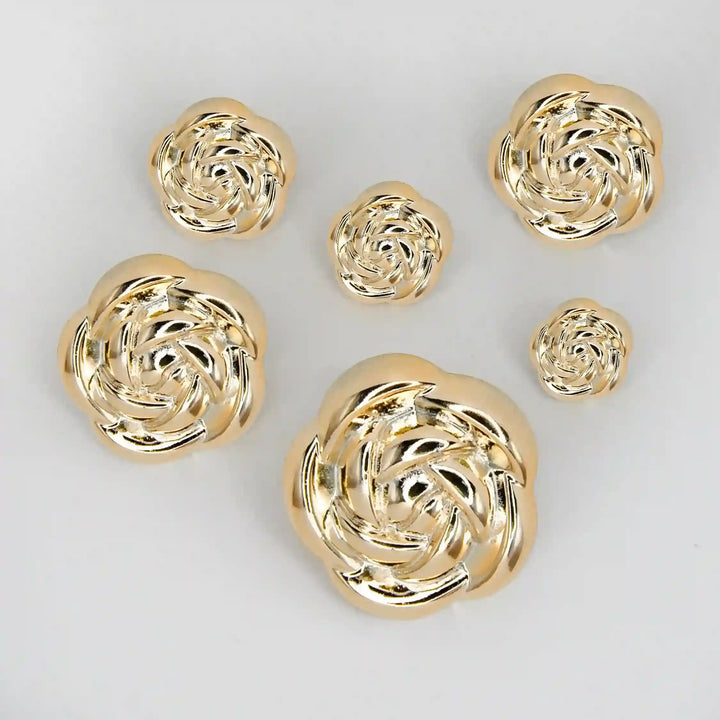 Rose Swirl Buttons