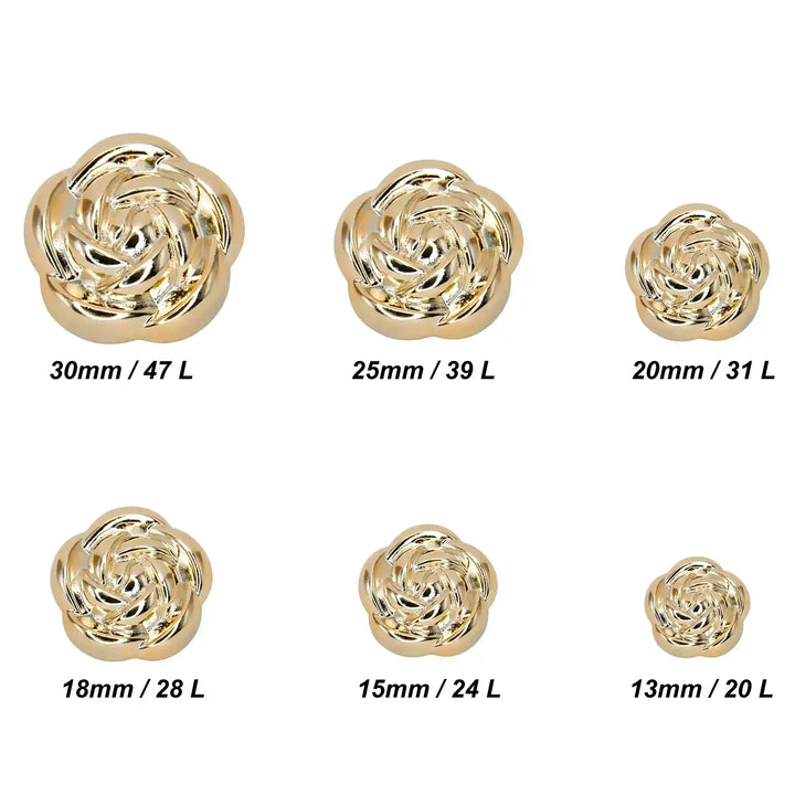 Rose Swirl Buttons