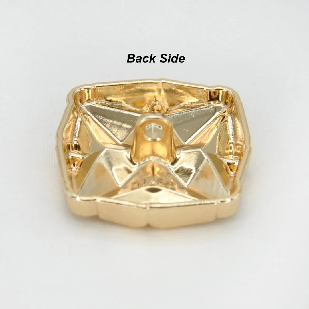 Starcut Faceted Square Metal Button | 18mm (28L) & 23mm (36L)