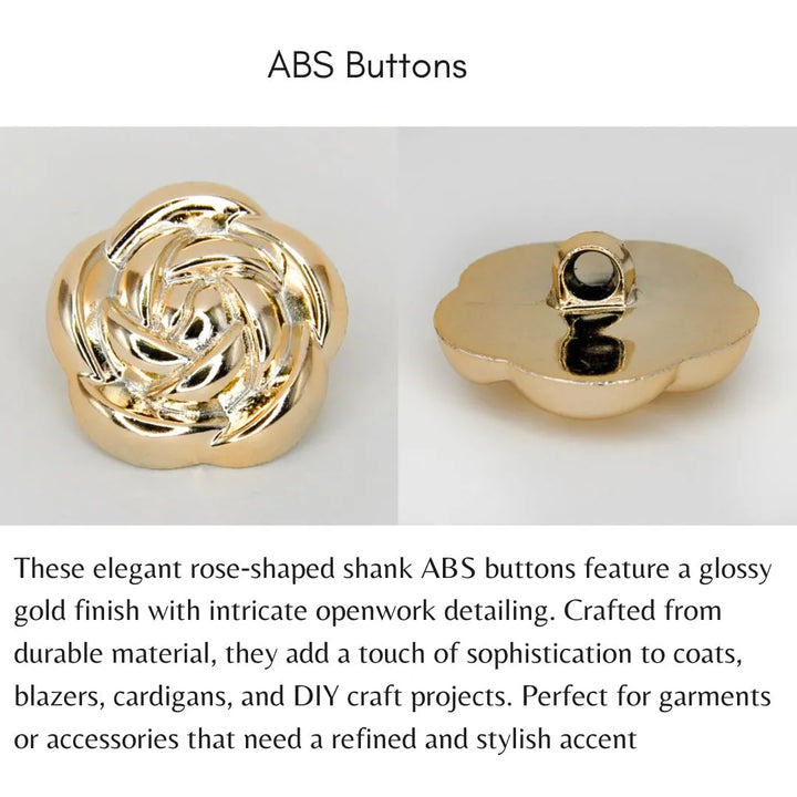 Rose Swirl Buttons