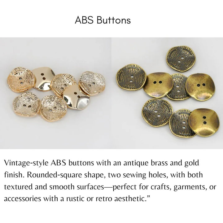 Antique Gold ABS Buttons