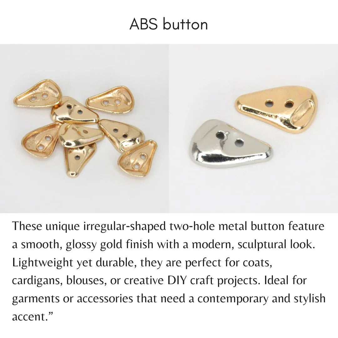 Pebble Shape Metal Button