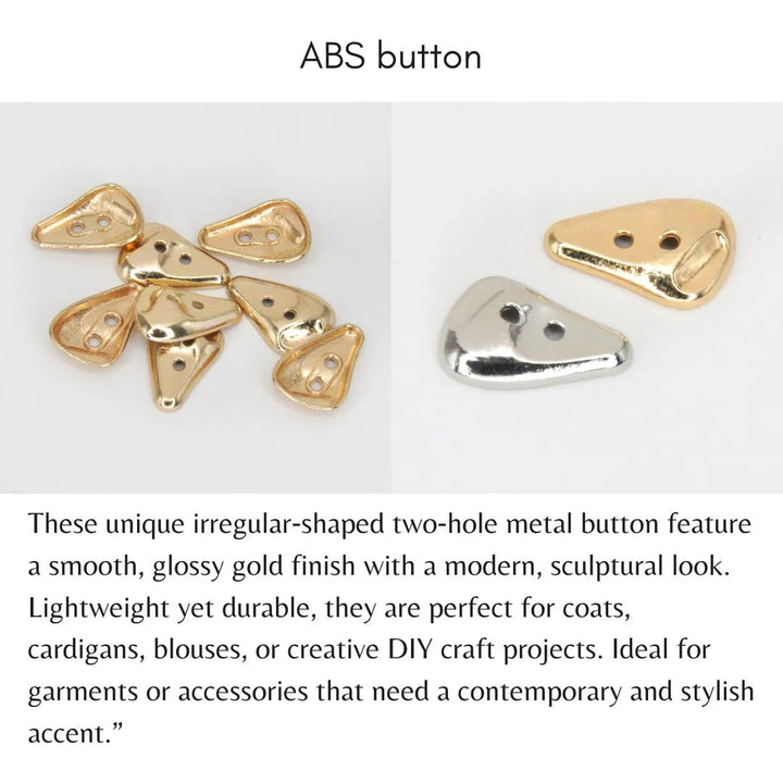 Pebble Shape Metal Button