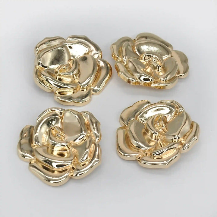 Rose Style Metal Buttons