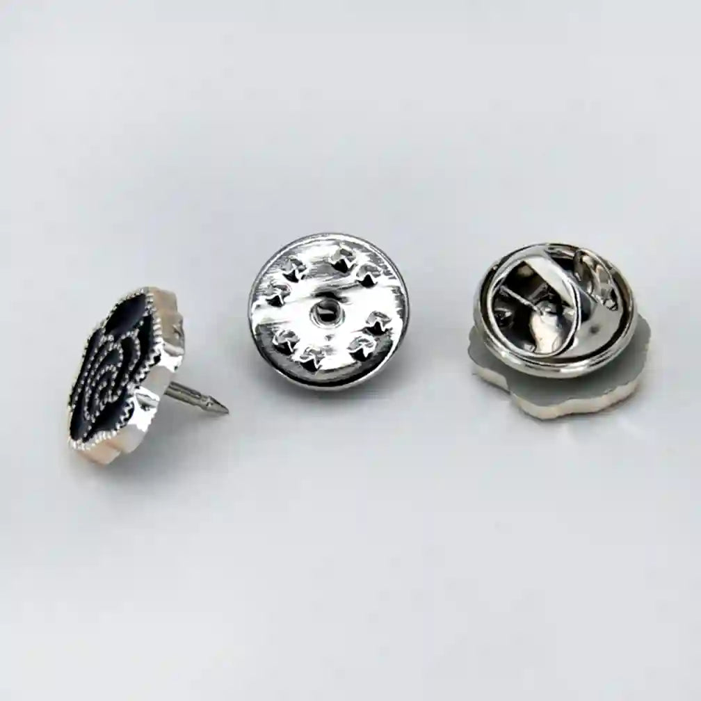 FLoral Style Lapel Pin with Butterfly Clutch | 13mm