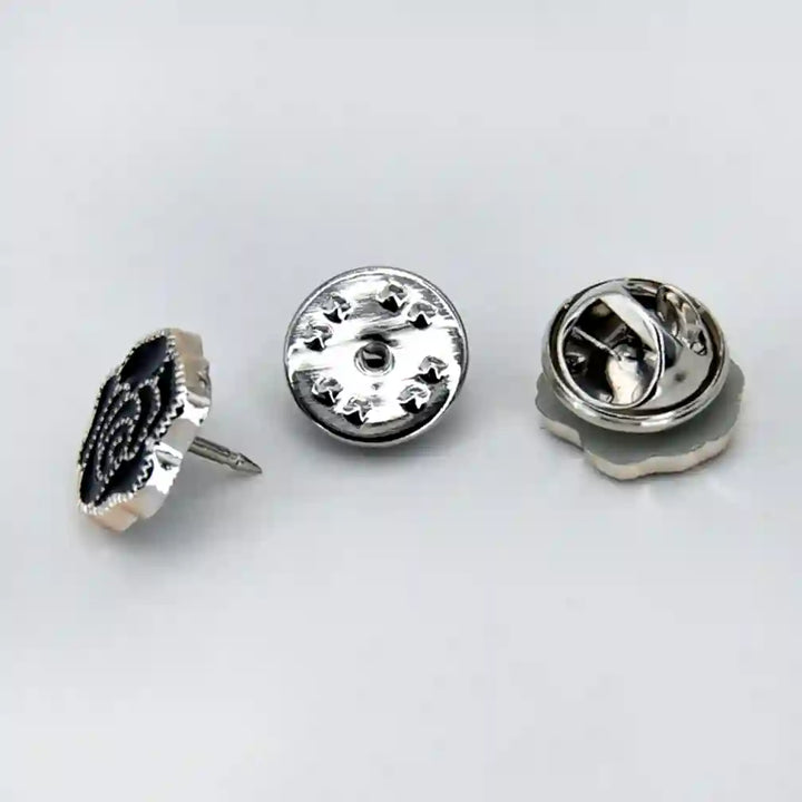 FLoral Style Lapel Pin with Butterfly Clutch | 13mm