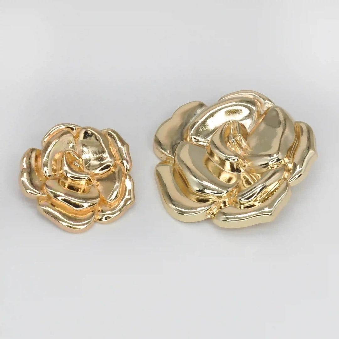 Rose Style Metal Buttons