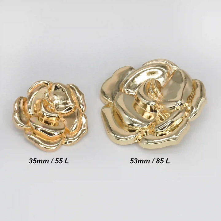 Rose Style Metal Buttons