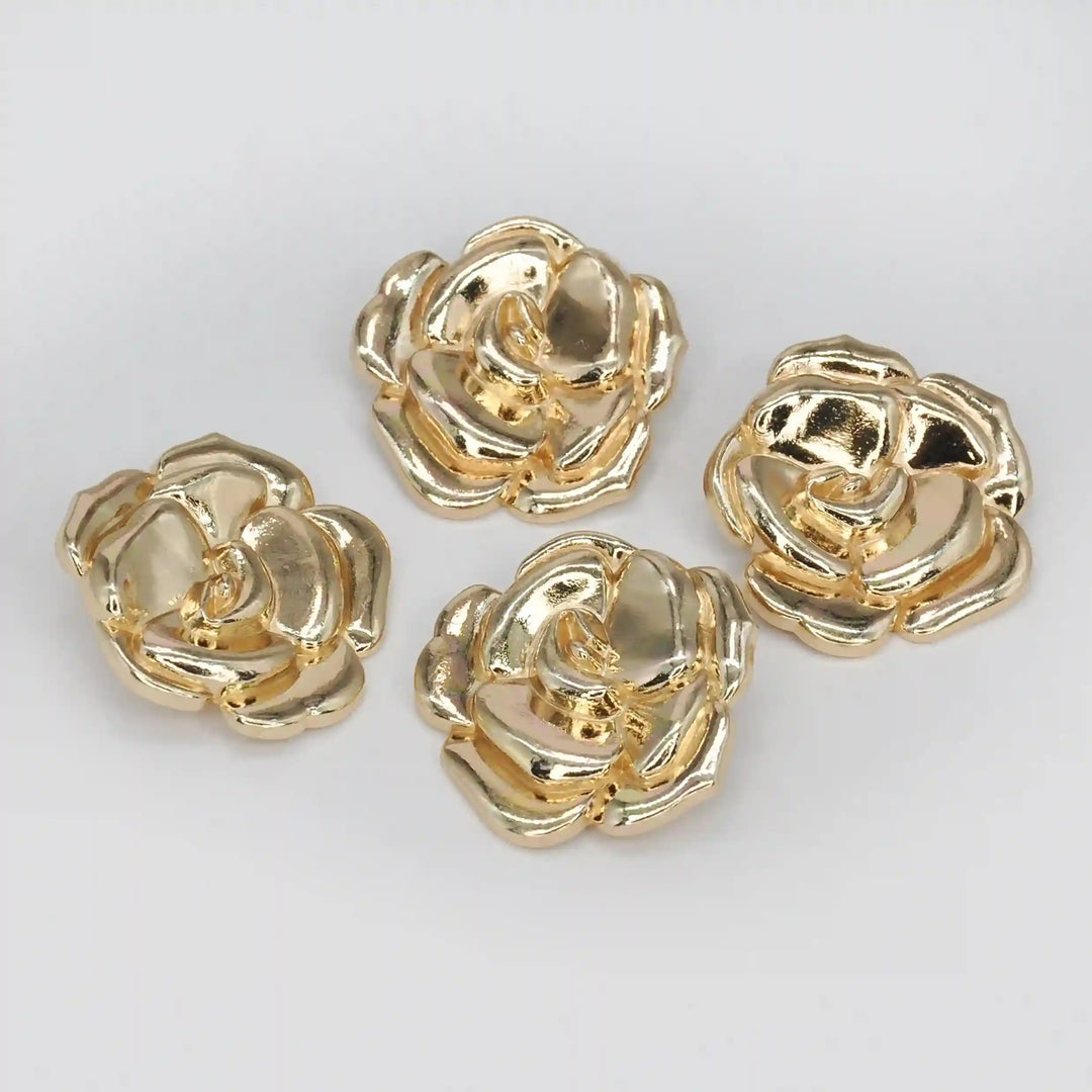 Rose Style Metal Buttons