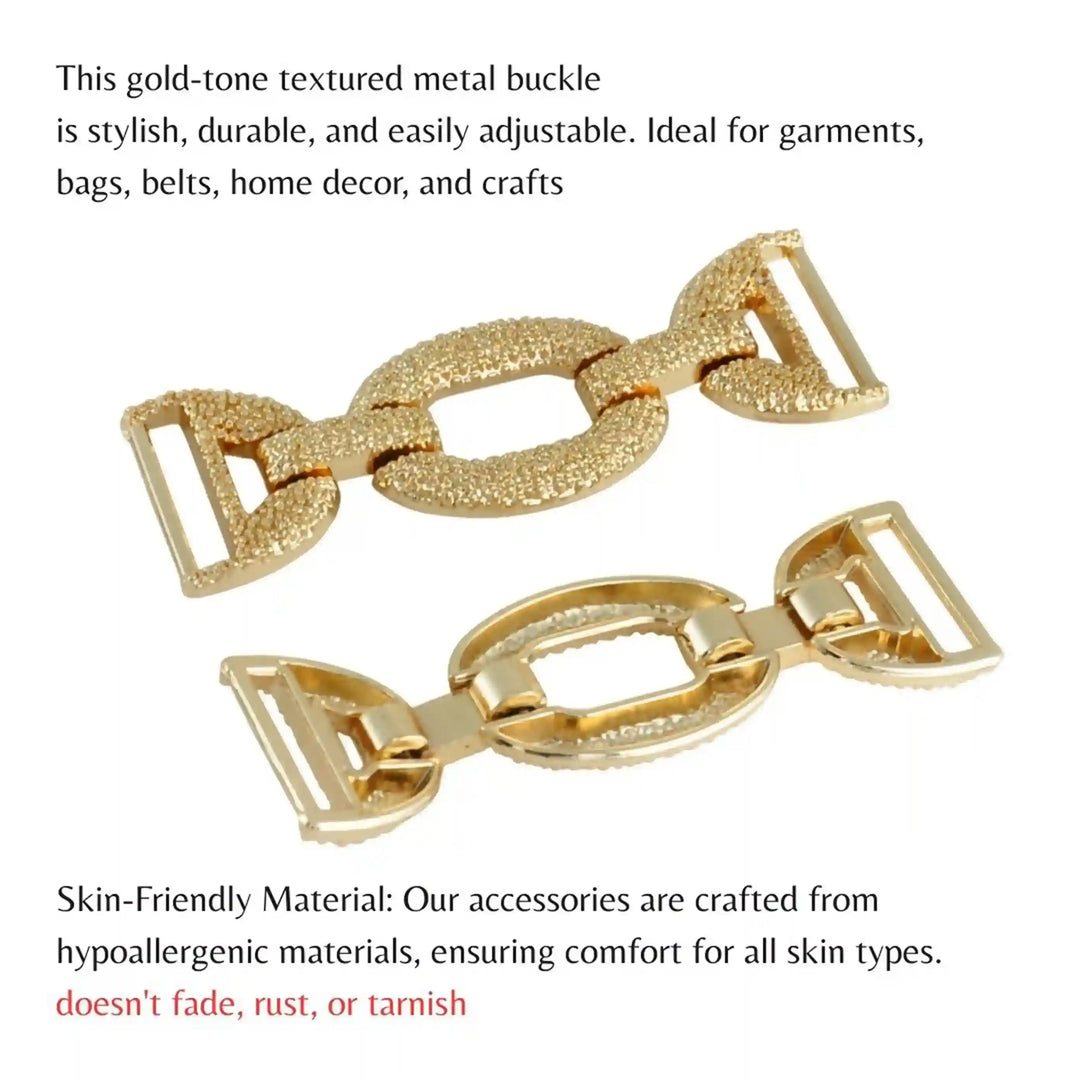Textured Gold Horse Bit Buckle