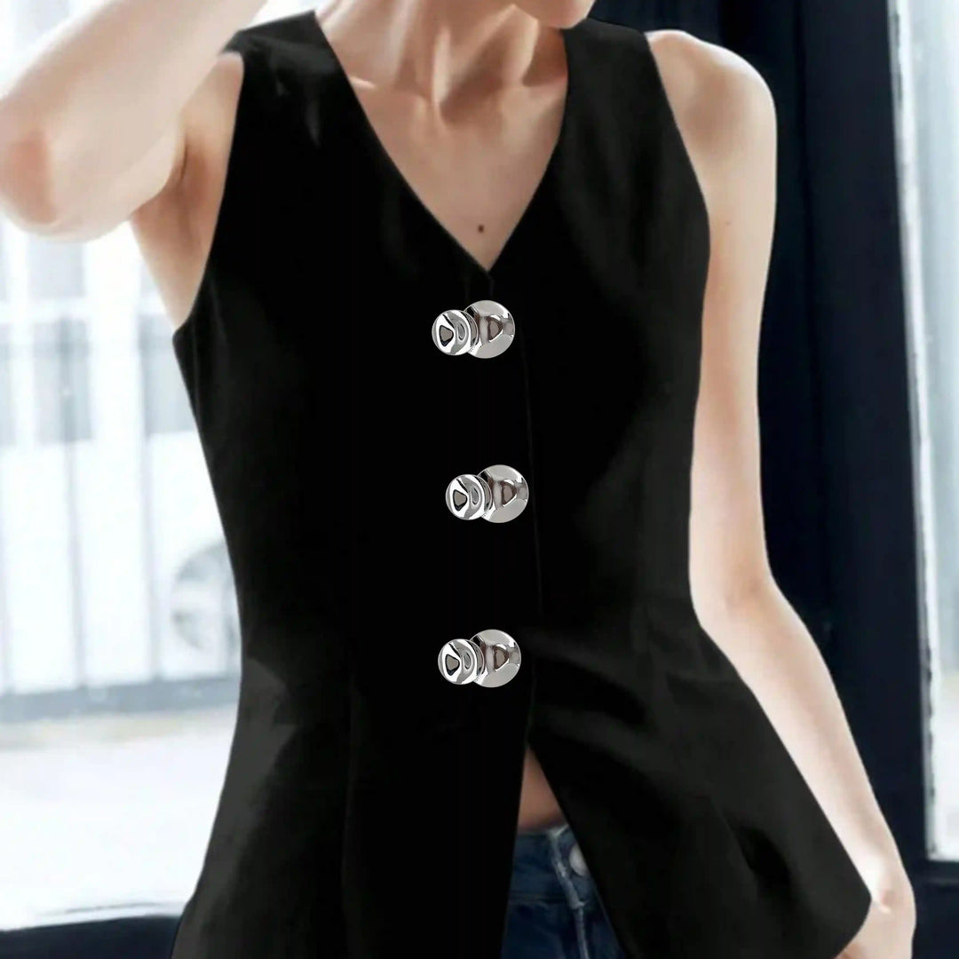 Circular Button Vertical Groove | 53mm