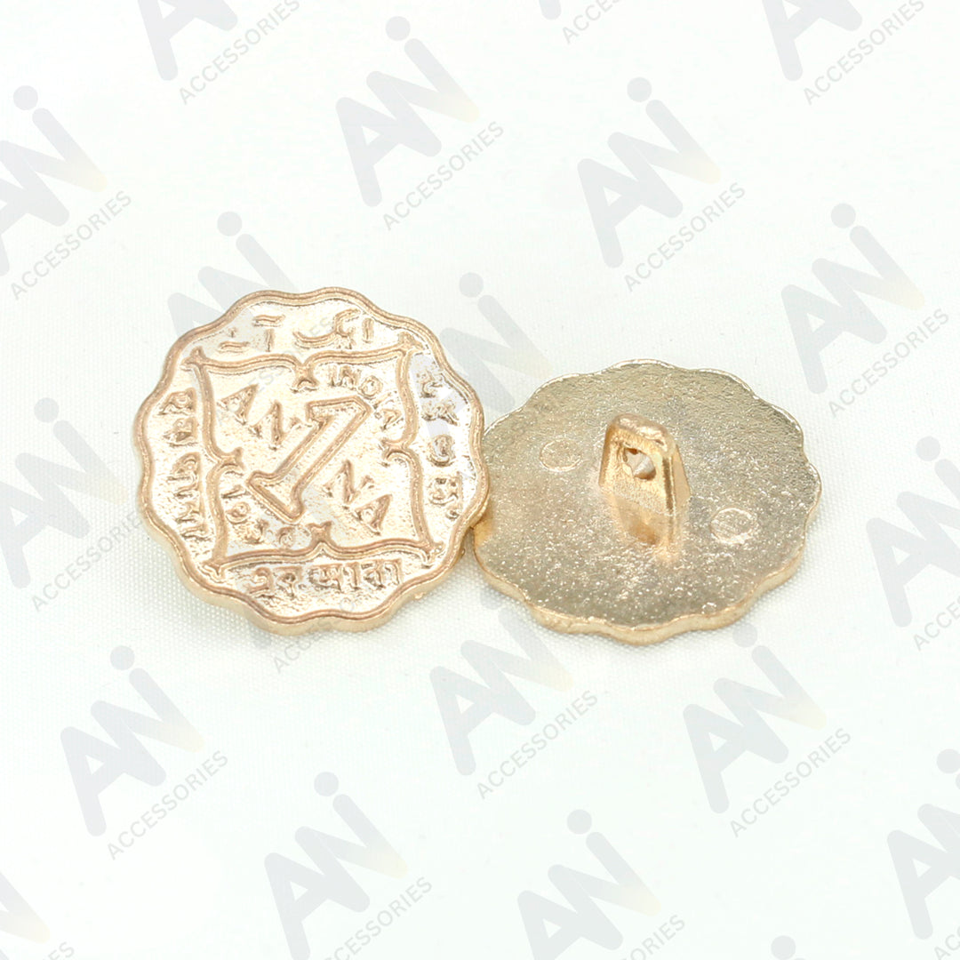 1 Anna Metal Coin Buttons