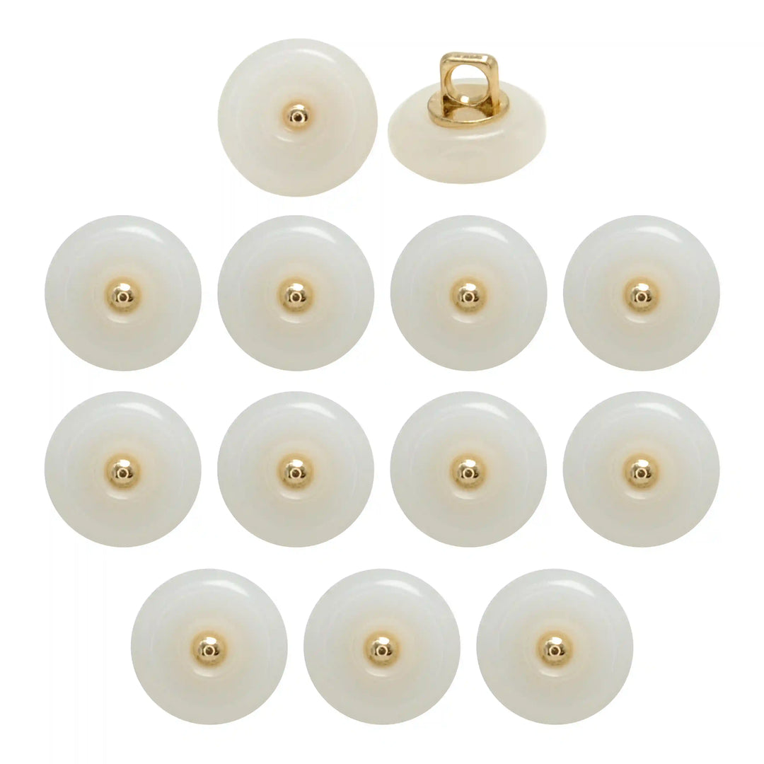 Classic Round Resin Shank Buttons | 12mm