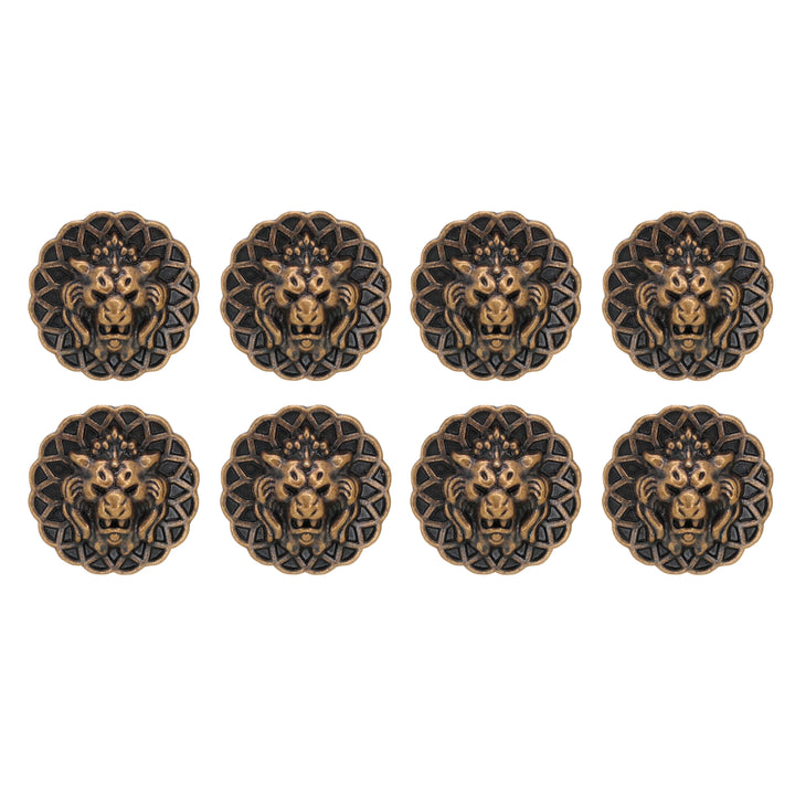 Lion Head Buttons for Clothing and Accessories