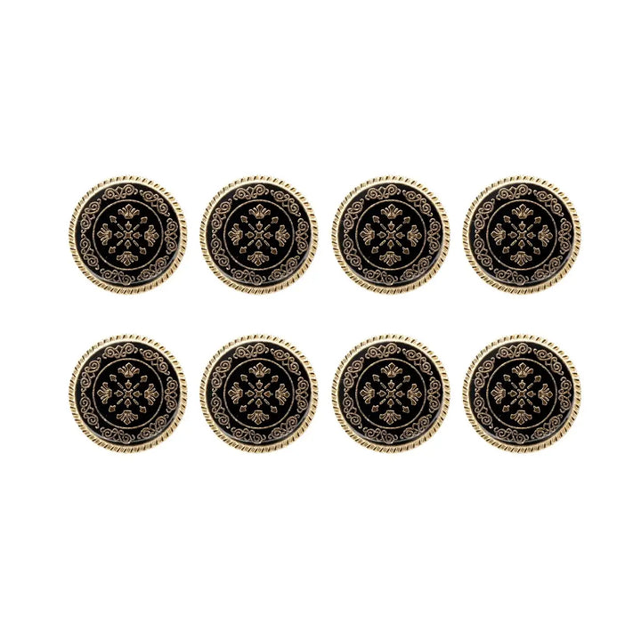 Ornate Metal Buttons with Floral Motif | 17mm(27L) & 21mm(34L)