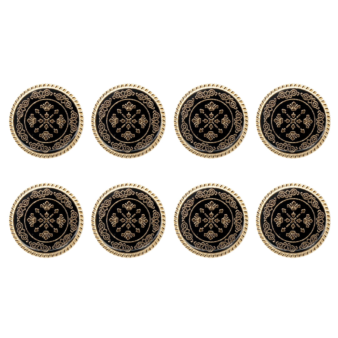 Ornate Metal Buttons with Floral Motif