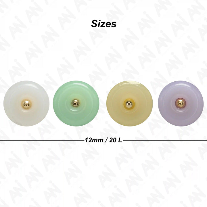 Classic Round Resin Shank Buttons | 12mm