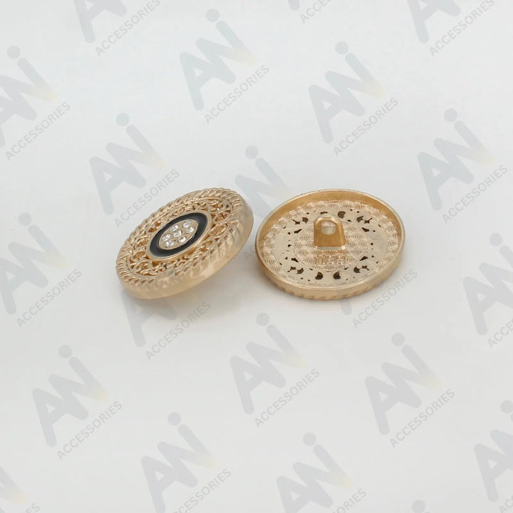Decorative Metal Buttons with Rhinestone Accents by Ani Accessories. Perfect ideal for suits, trench coats, and tuxedos.