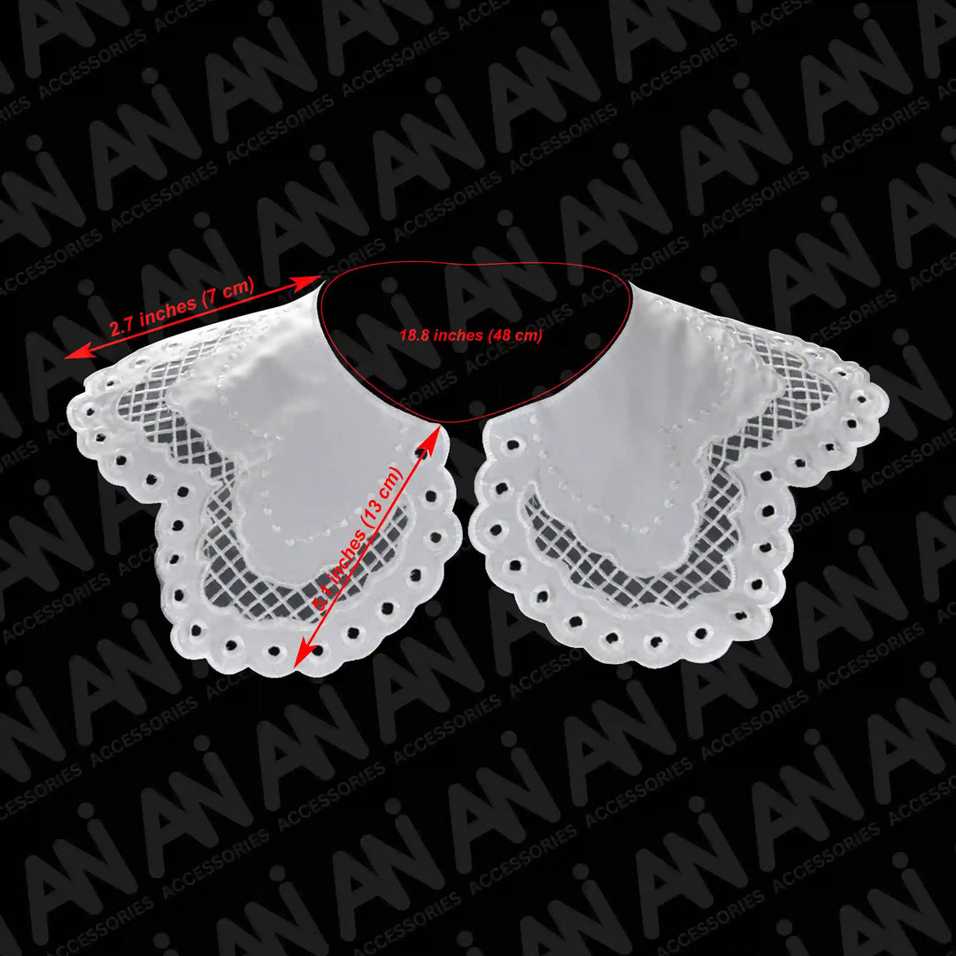Decorative butterfly inspired neck collar with intricate threadwork for dress and kurti enhancement