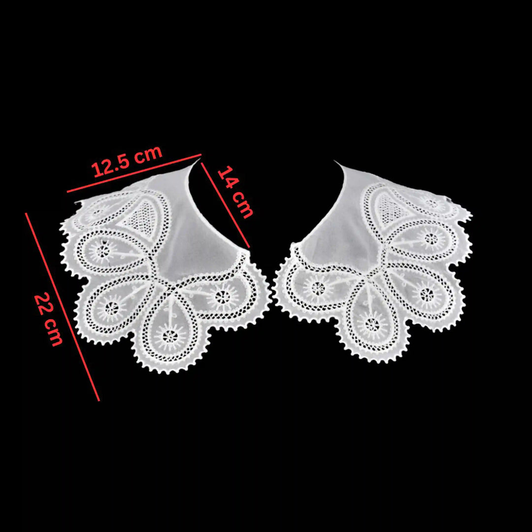 Decorative floral inspired Peter Pan collar for feminine fashion, perfect for modern and classic ensembles