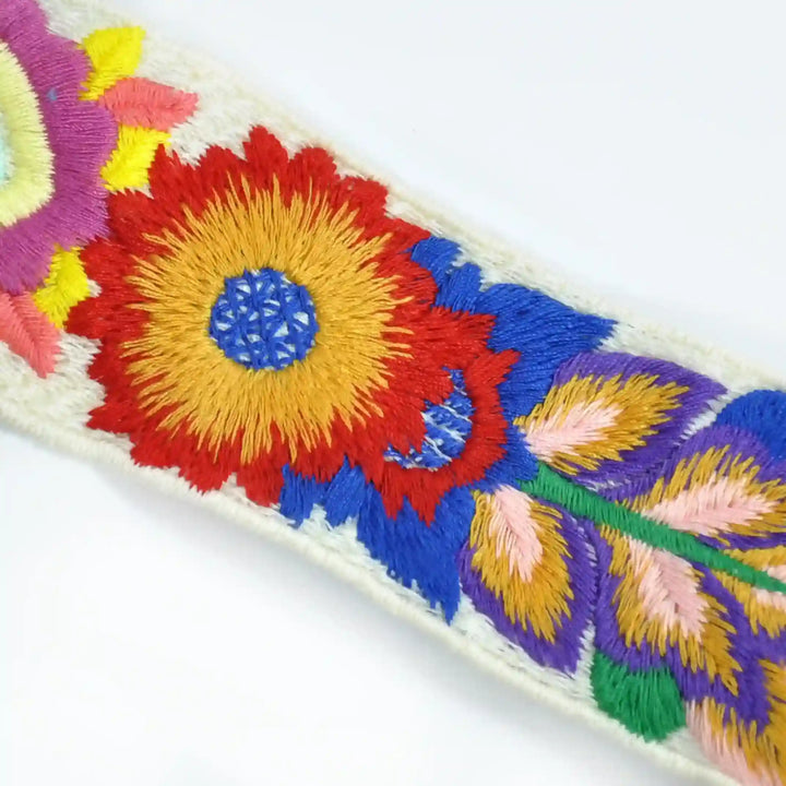 Decorative folk embroidery lace border for DIY sewing by Ani Accessories – perfect garment embellishment