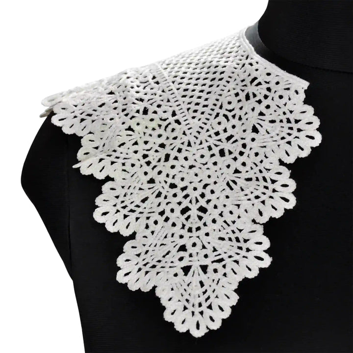 Decorative neckline bib collar with elegant embroidery detail, perfect for dresses, kurtis and blouse styling looks