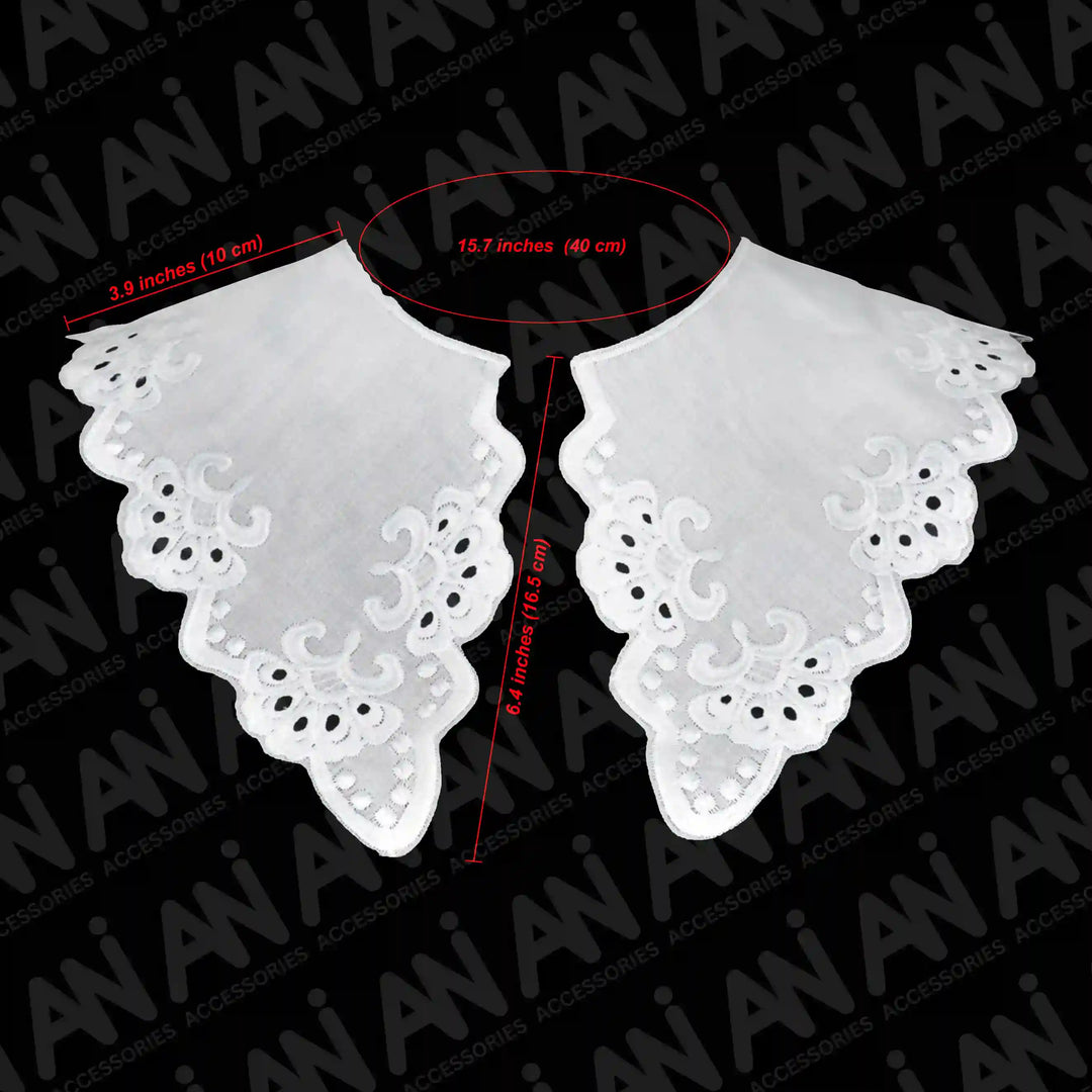 Designer Peter Pan Cutwork Neck Collar from Ani Accessories for chic garment enhancement and layering